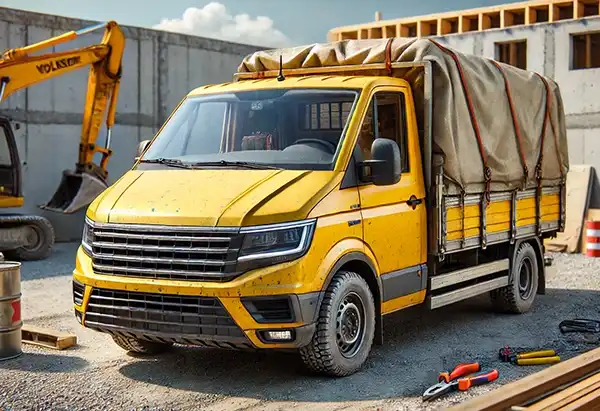 Pritschenwagen steht zum Verkauf